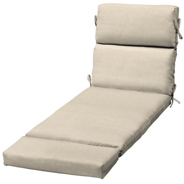 KTX-413779 Dark Gray Custom Embroidered Outdoor Cushion Covers for Chaise Lounge - Water Repellent, 100% Polyester