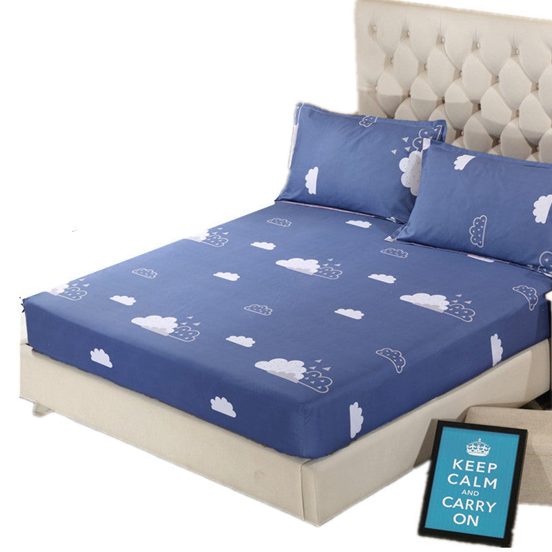 KTX-414419 Non-Slip Double Single Sheet with Floral Pattern - Available in Multiple Sizes