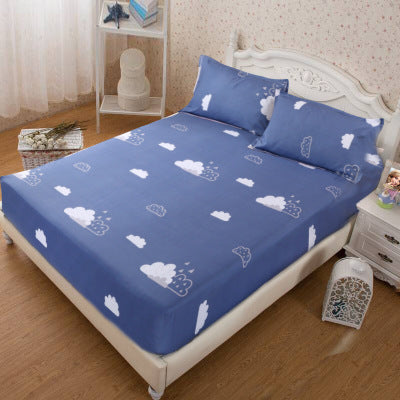 KTX-414419 Non-Slip Double Single Sheet with Floral Pattern - Available in Multiple Sizes