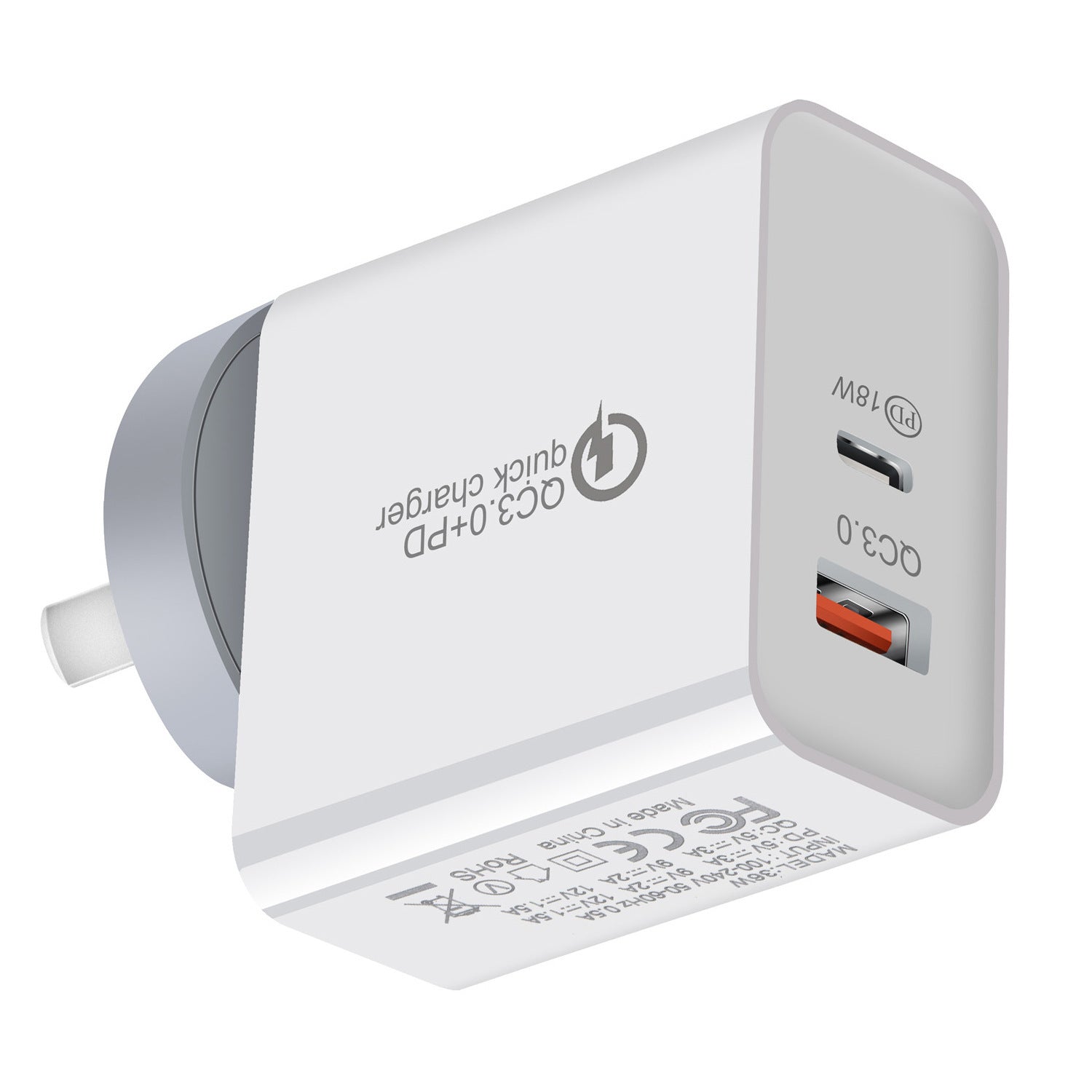 KTX-414483 36W Dual Port PD USB-C Mobile Phone Charger for Efficient Charging