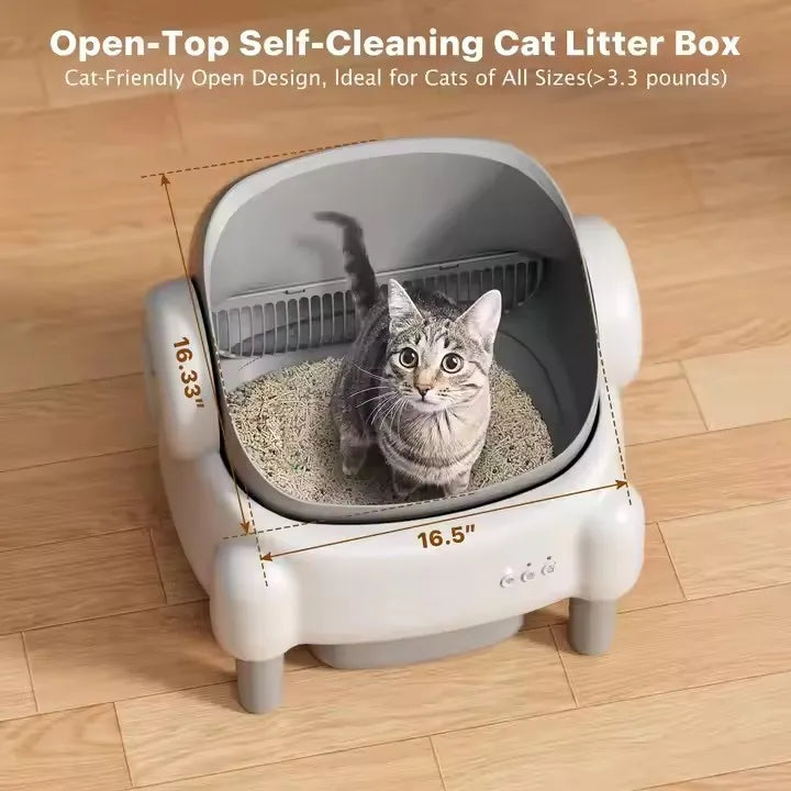 KTX-414867 Self-Cleaning Automatic Cat Litter Box with Large Capacity and Odor Control