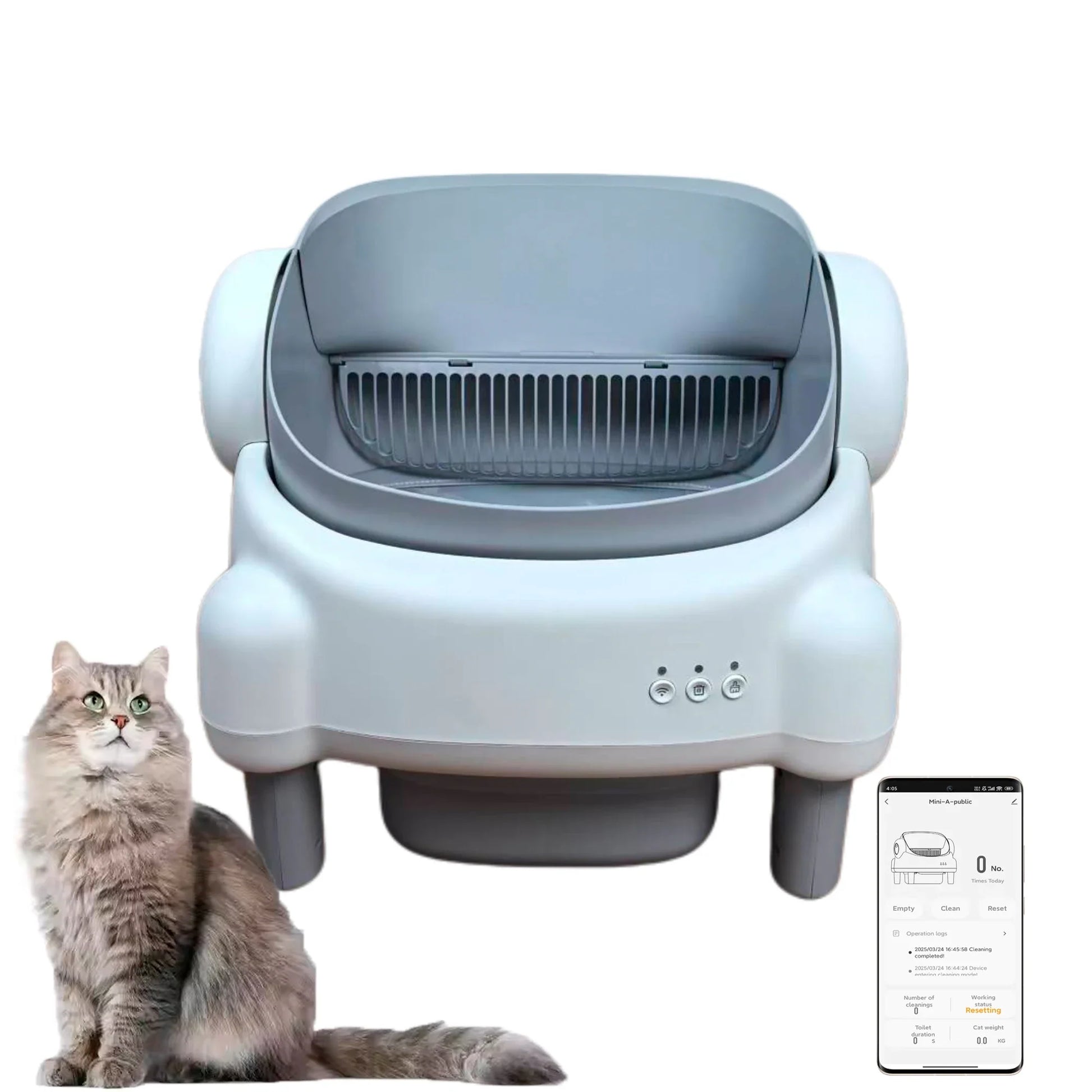 KTX-414867 Self-Cleaning Automatic Cat Litter Box with Large Capacity and Odor Control