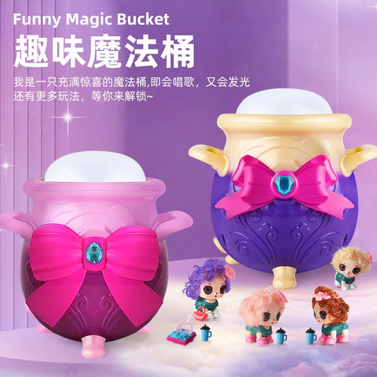 KTX-415251 Magic Musical Light Bucket Toy for Kids - Fun Educational Gift for Little Girls