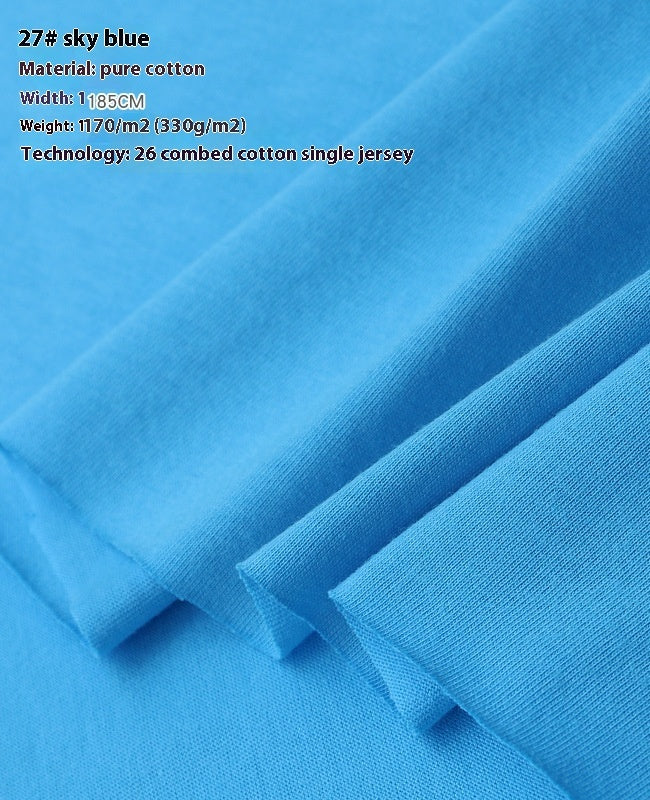 KTX-416275 Lightweight 100% Cotton Knitted T-Shirt for Dolls - Ideal for Spring with Floral Design