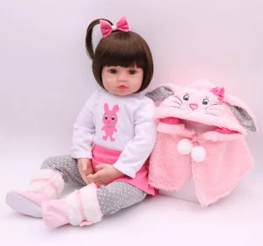 KTX-416403 Lifelike Silicone Reborn Baby Doll - 45 cm Realistic Full Body Toy for Children