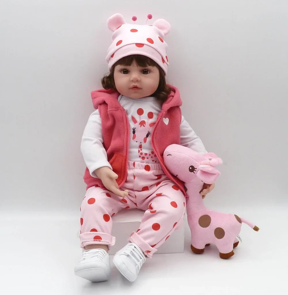 KTX-416403 Lifelike Silicone Reborn Baby Doll - 45 cm Realistic Full Body Toy for Children