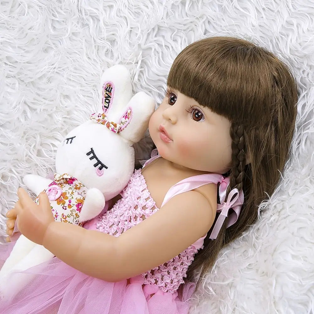 KTX-416403 Lifelike Silicone Reborn Baby Doll - 45 cm Realistic Full Body Toy for Children
