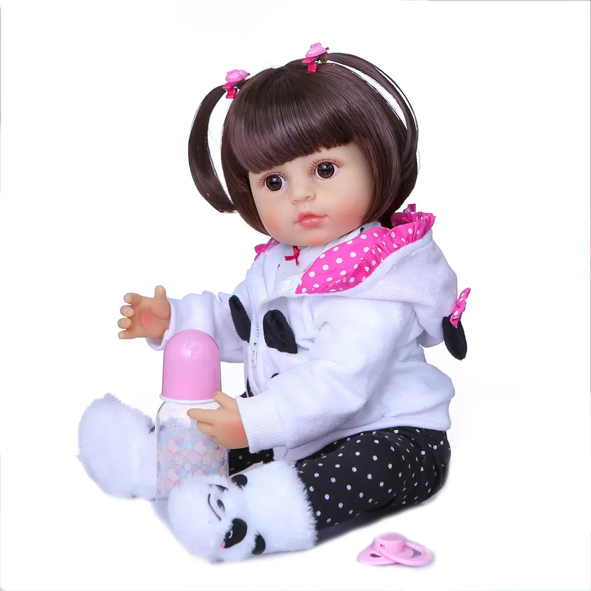 KTX-416403 Lifelike Silicone Reborn Baby Doll - 45 cm Realistic Full Body Toy for Children