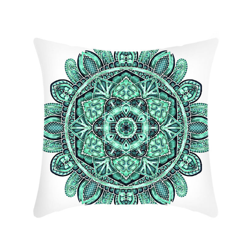 KTX-416403 Mandala Ethnic Print Single-Sided Bolster Cushion - 45x45cm, Various Colors