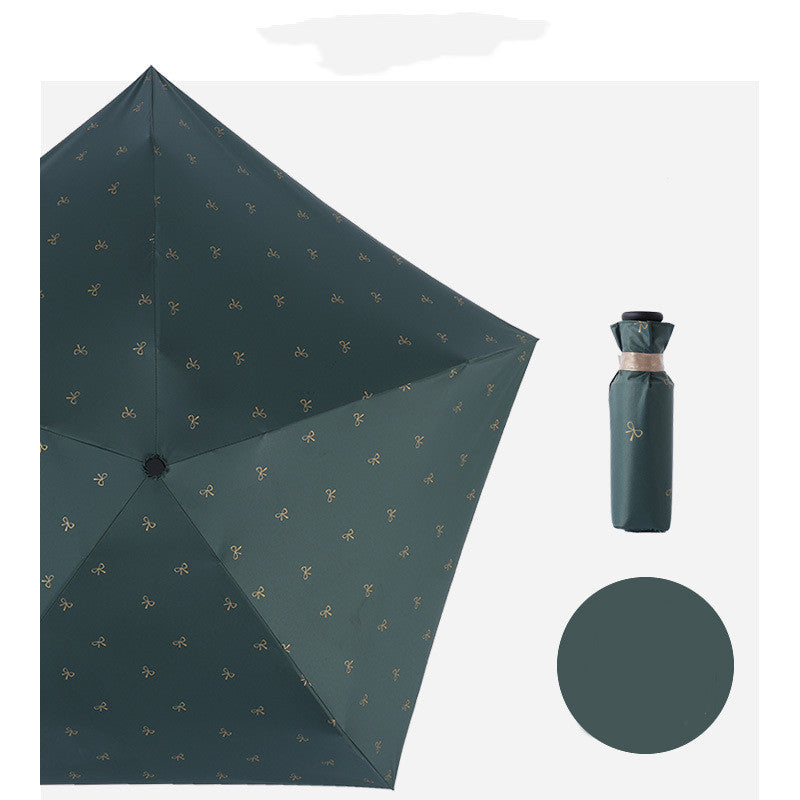 KTX-416403 Ultra-Light Compact Thumb Umbrella with UPF 50+ UV Protection in Solid Colors and Prints