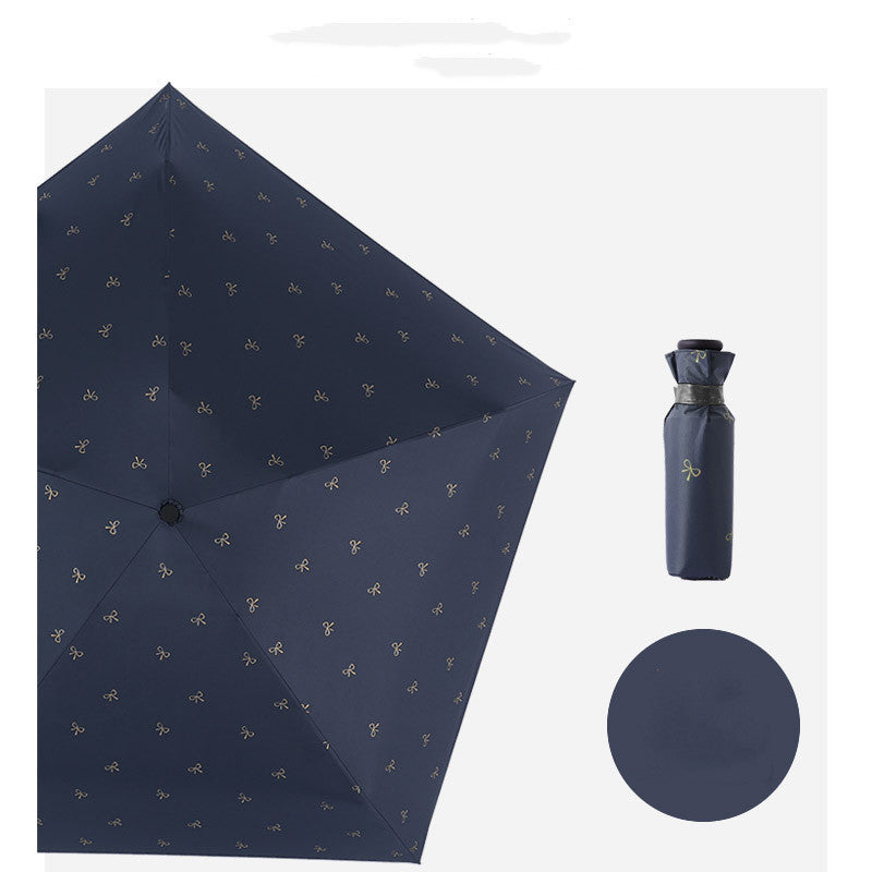 KTX-416403 Ultra-Light Compact Thumb Umbrella with UPF 50+ UV Protection in Solid Colors and Prints