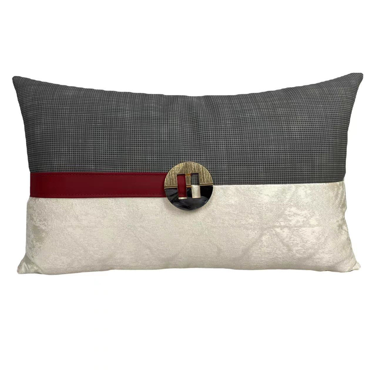 KTX-416531 Elegant Jacquard Woven Leather Pillowcase - Available in Square and Rectangular Sizes