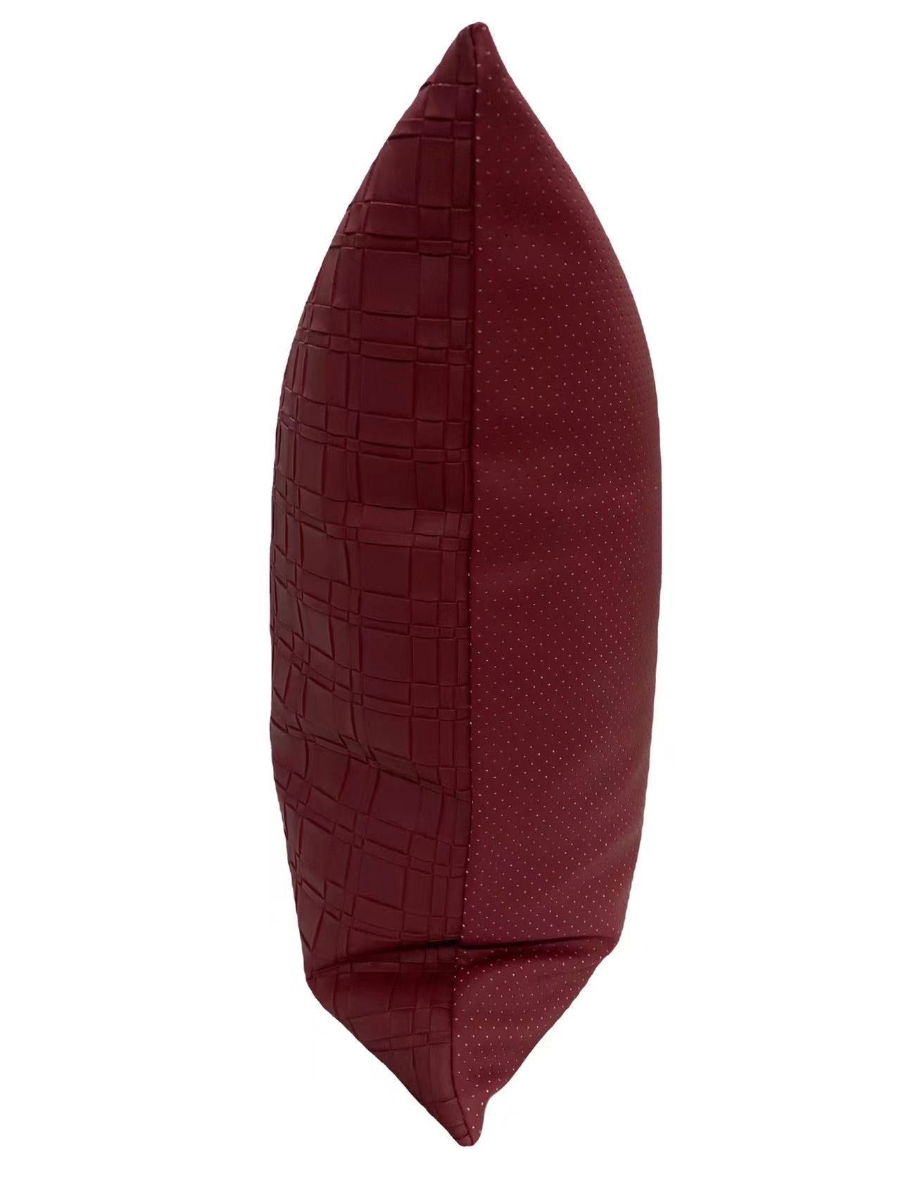 KTX-416531 Elegant Jacquard Woven Leather Pillowcase - Available in Square and Rectangular Sizes