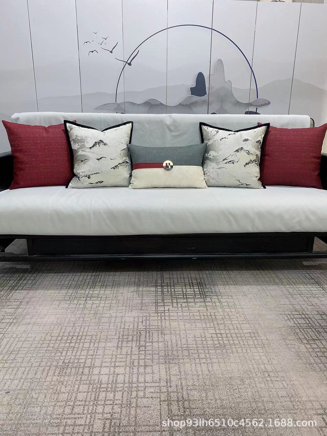 KTX-416531 Elegant Jacquard Woven Leather Pillowcase - Available in Square and Rectangular Sizes