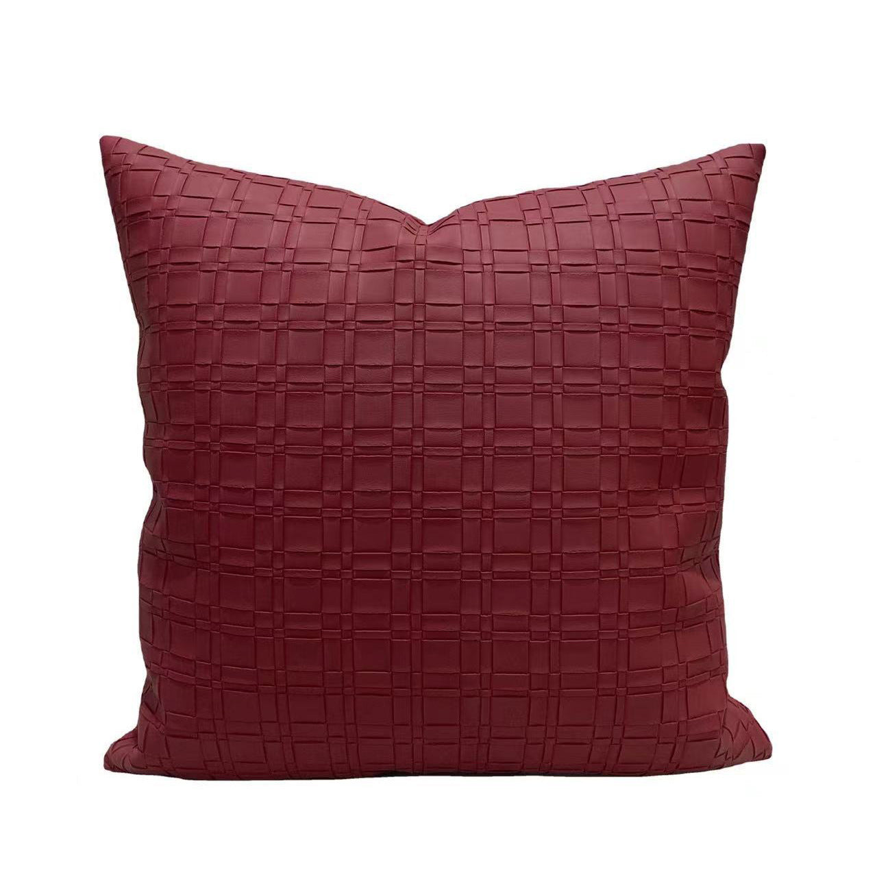 KTX-416531 Elegant Jacquard Woven Leather Pillowcase - Available in Square and Rectangular Sizes