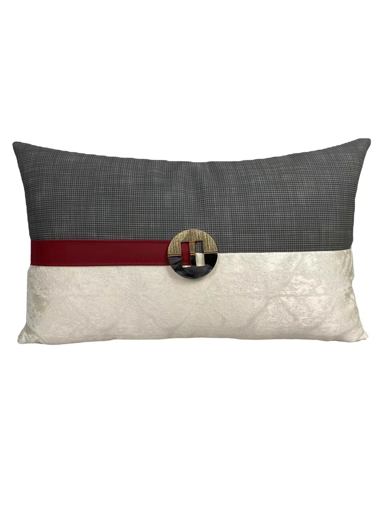 KTX-416531 Elegant Jacquard Woven Leather Pillowcase - Available in Square and Rectangular Sizes