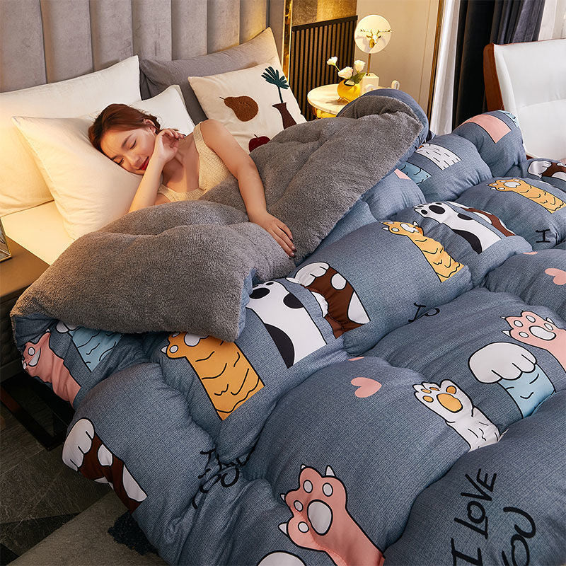 KTX-416723 Thickened Bamboo Fiber Winter Quilt – All Seasons, Various Cute Designs