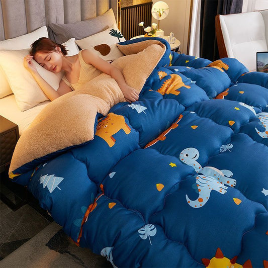 KTX-416723 Thickened Bamboo Fiber Winter Quilt – All Seasons, Various Cute Designs