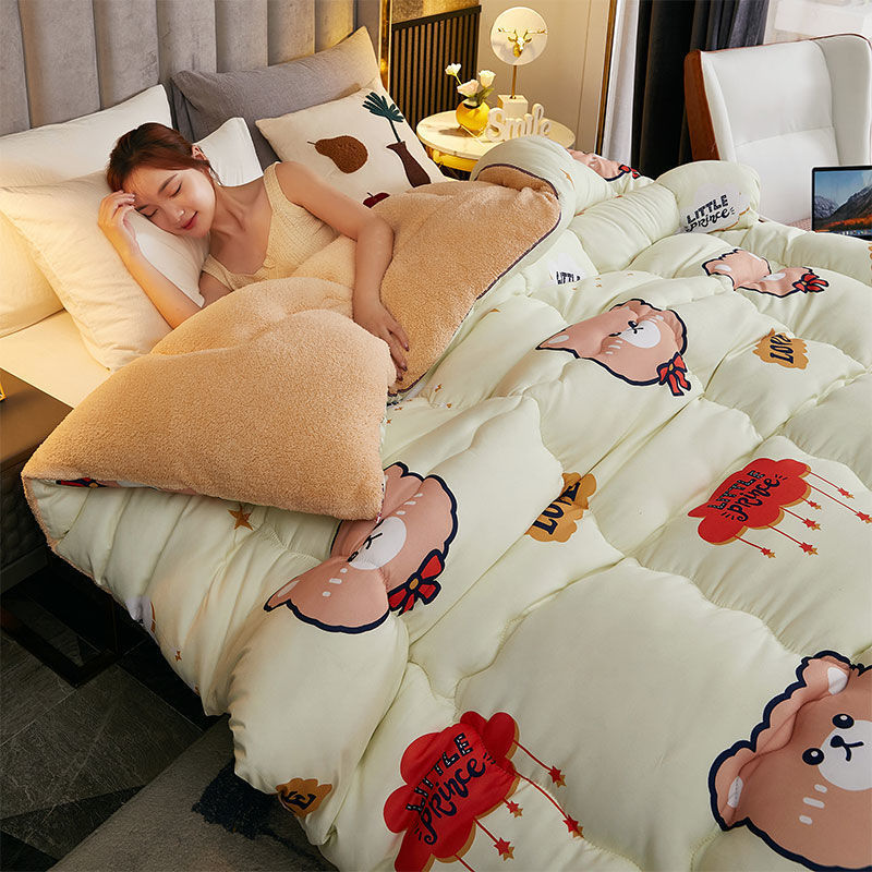 KTX-416723 Thickened Bamboo Fiber Winter Quilt – All Seasons, Various Cute Designs