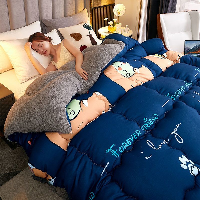 KTX-416723 Thickened Bamboo Fiber Winter Quilt – All Seasons, Various Cute Designs