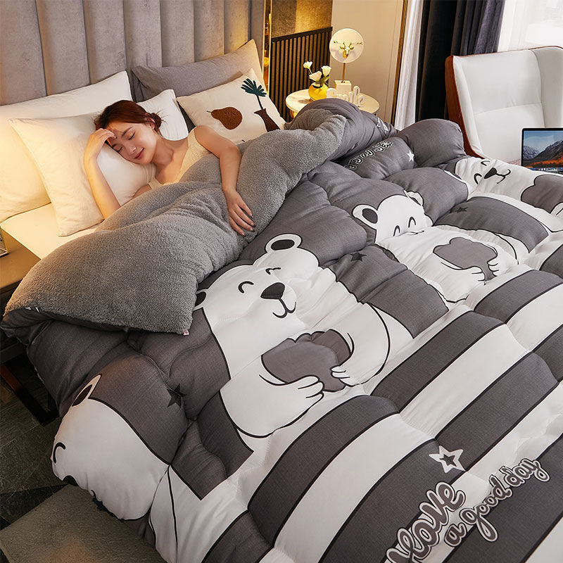 KTX-416723 Thickened Bamboo Fiber Winter Quilt – All Seasons, Various Cute Designs