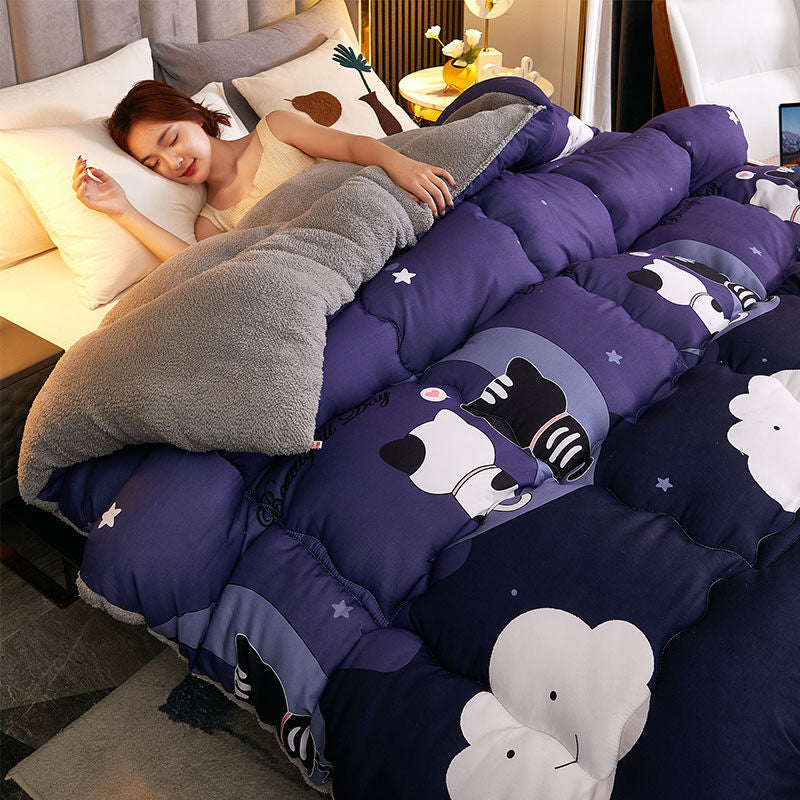 KTX-416723 Thickened Bamboo Fiber Winter Quilt – All Seasons, Various Cute Designs