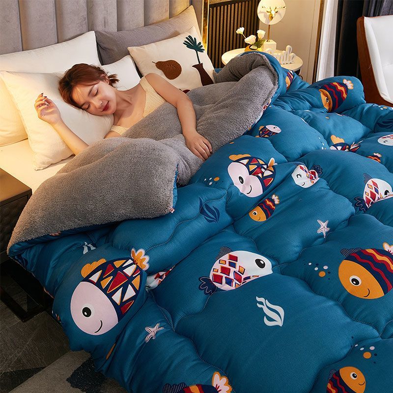 KTX-416723 Thickened Bamboo Fiber Winter Quilt – All Seasons, Various Cute Designs