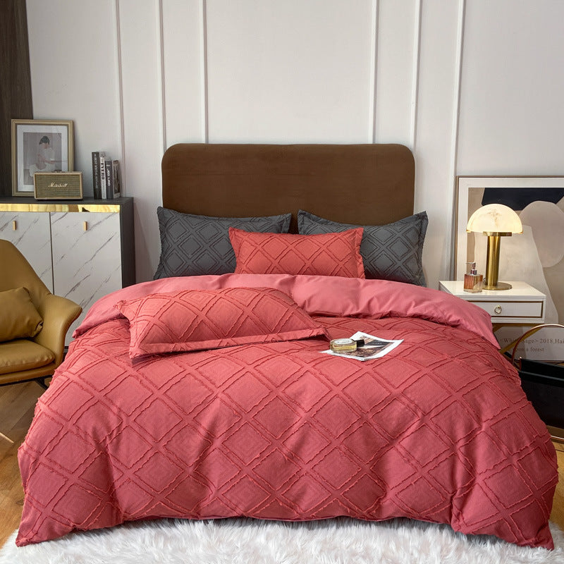 KTX-417043 Universal Bed Sheet and Quilt Cover Set - Fitted and Three-Piece Options Available in Various Sizes