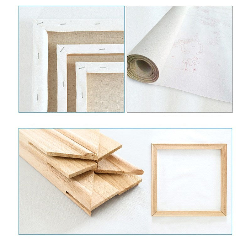 KTX-417555 Abstract Hand-Painted Digital Oil Painting of Woman and Cat on Stretch Frame, 40x50 cm