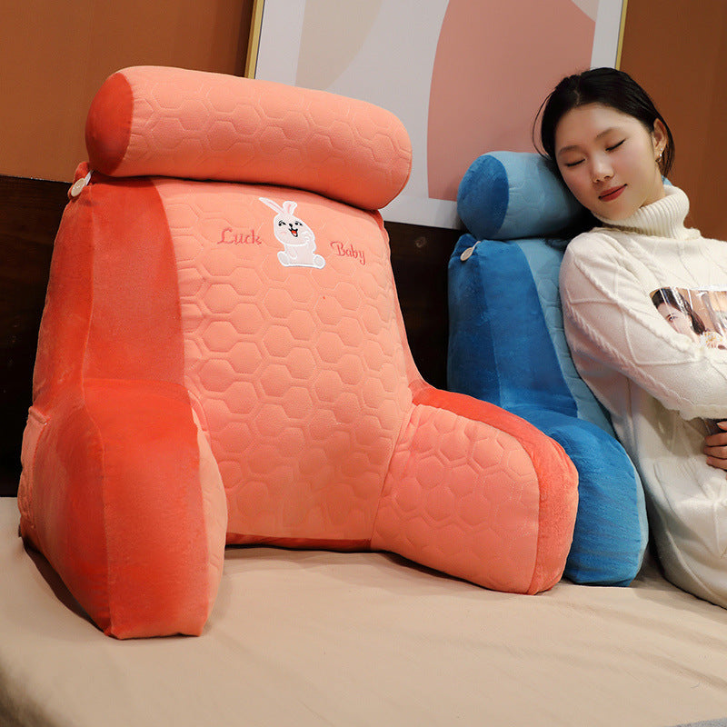 KTX-417683 Warm Latex Fabric Increased Lumbar Support Cushion with Removable Washable Liner