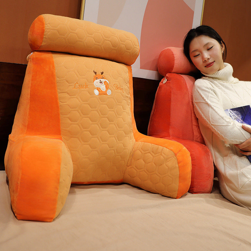 KTX-417683 Warm Latex Fabric Increased Lumbar Support Cushion with Removable Washable Liner