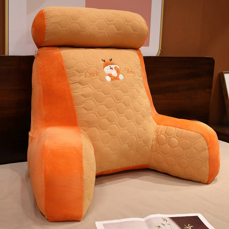 KTX-417683 Warm Latex Fabric Increased Lumbar Support Cushion with Removable Washable Liner