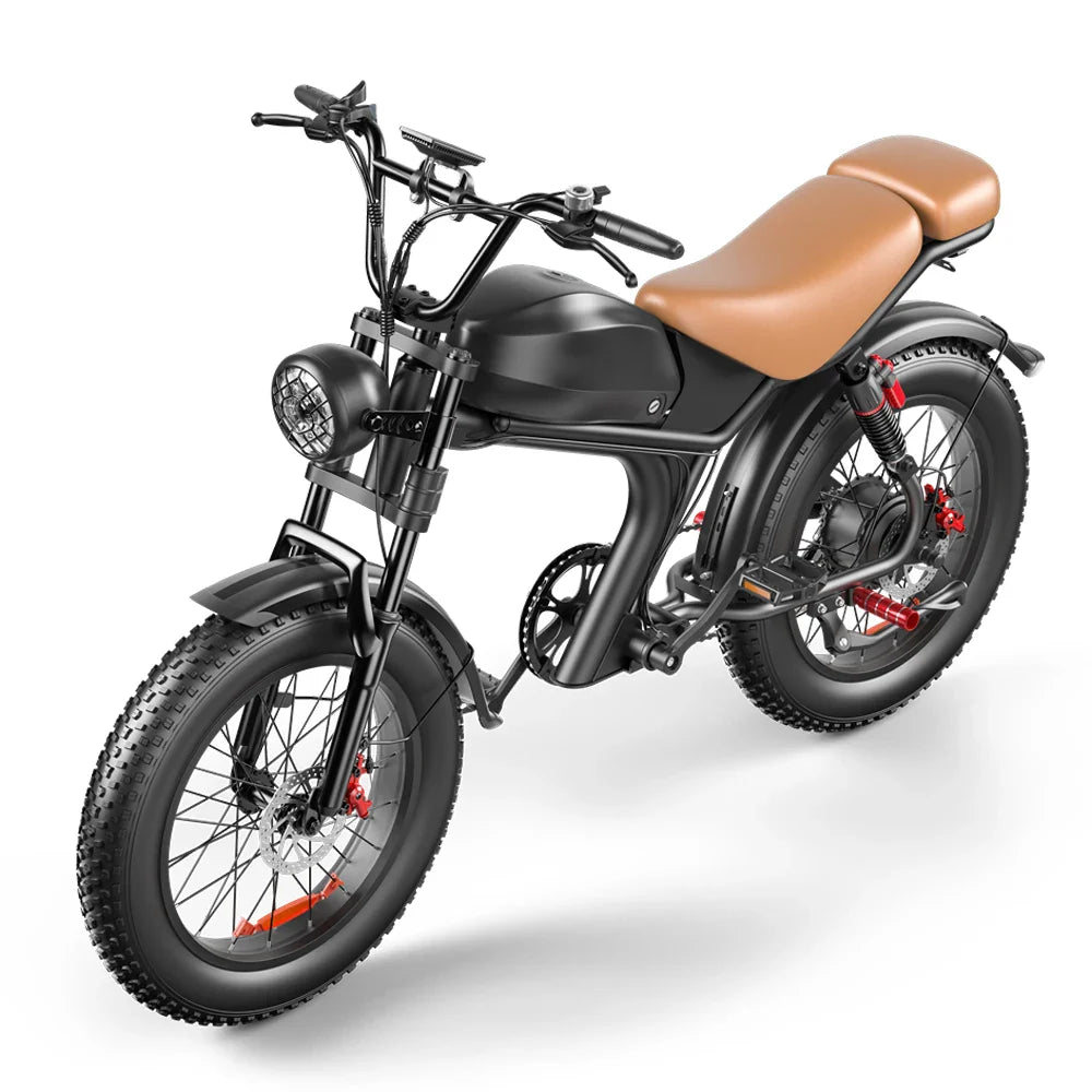 KTX-417811 20 Inch Electric Fatbike with 1000W Motor, 48V 20Ah Battery, 7 Speed Gears, and Disc Brakes