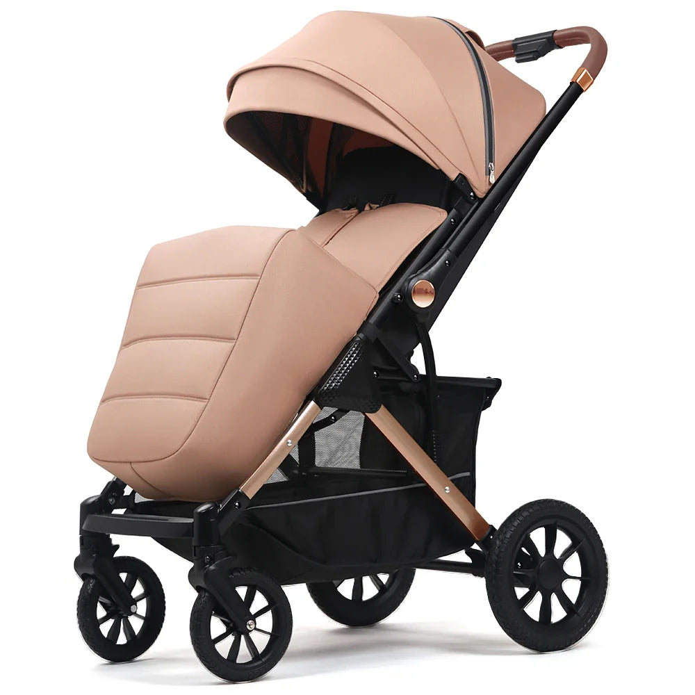 KTX-418067 Luxury 3-in-1 Two-Way Folding Baby Stroller with Portable Pram Carrier for Travel