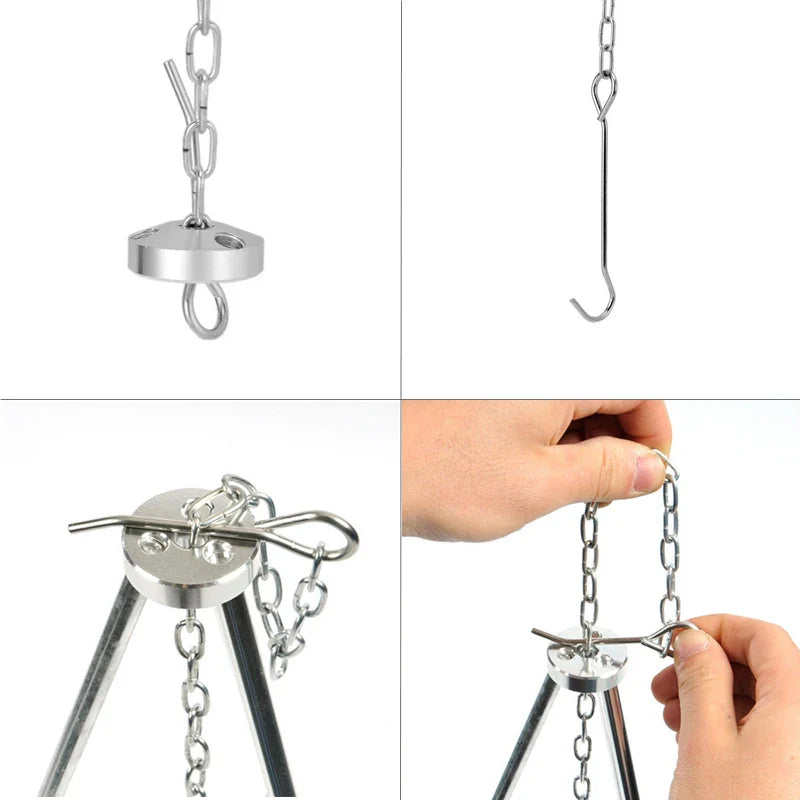 KTX-418387 Durable Aluminium Alloy Tripod Cooking Stand for Outdoor Camping and Picnics