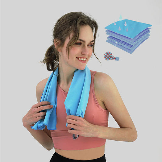 KTX-418451 Quick Dry Microfiber Double Fleece Towel for Sports, Outdoor Activities, and Travel - 50x120cm, Multiple Colors Available