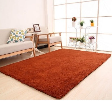 KTX-418579 Fluffy White Solid Area Rug for Living Room, Bedroom, and Kitchen - Non-Slip Plush Carpet