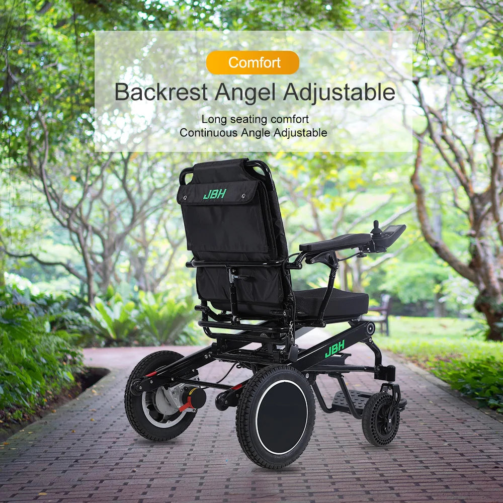 KTX-420051 Electric Wheelchair with EABS Braking System, 500W, 120kg Capacity, Black, Foldable, 20km Range