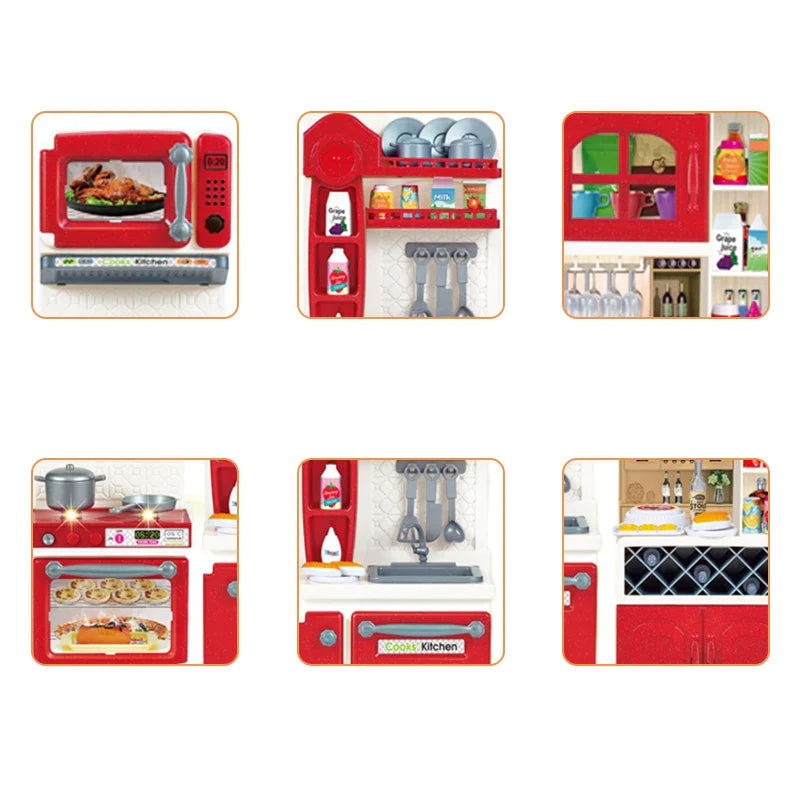 KTX-421011 Mini Plastic Refrigerator Play Set for Kids - Pretend Kitchen Toy for Ages 2 to 14