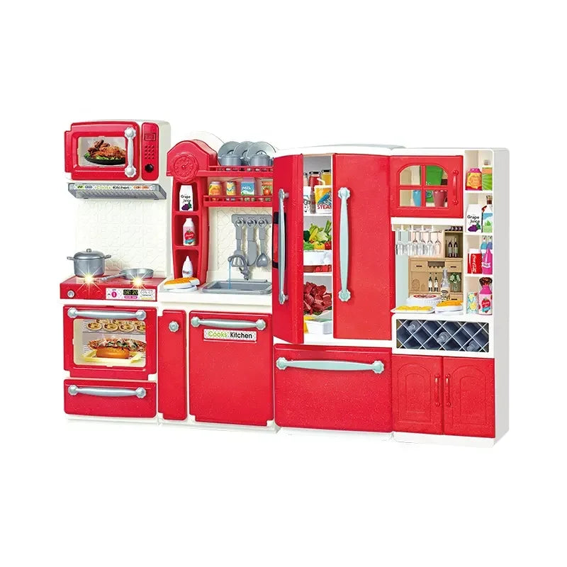 KTX-421011 Mini Plastic Refrigerator Play Set for Kids - Pretend Kitchen Toy for Ages 2 to 14
