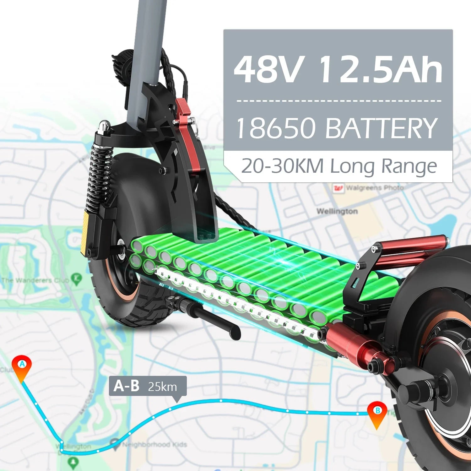 KTX-421203 800W 10-Inch Foldable Electric Scooter with 15-25km Range and 45km/h Speed Limit