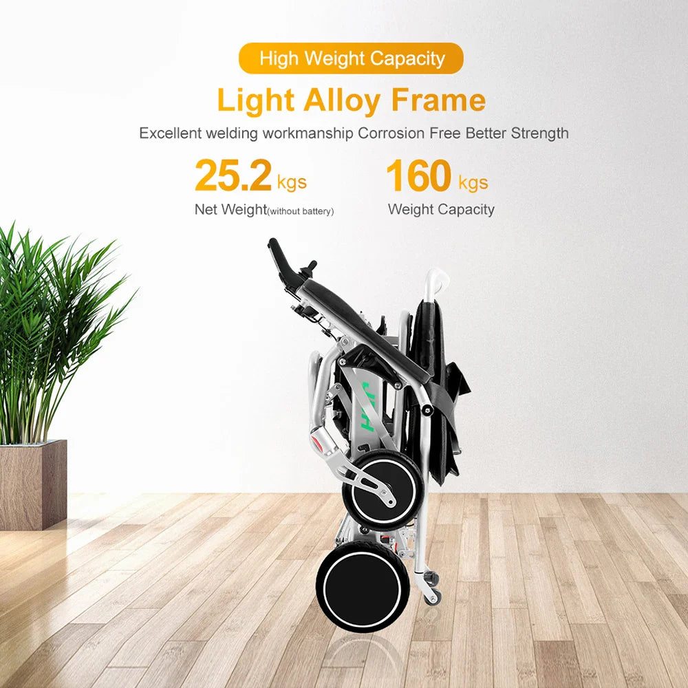 KTX-421203 Electric Wheelchair with Removable Battery, 24V Motor, Aluminum Alloy Frame, 20km Range, 120 kg Capacity