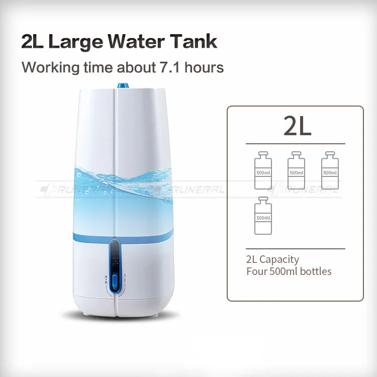KTX-421523 Desktop Ultrasonic Cool Mist Humidifier 2L Capacity for Home and Office Use