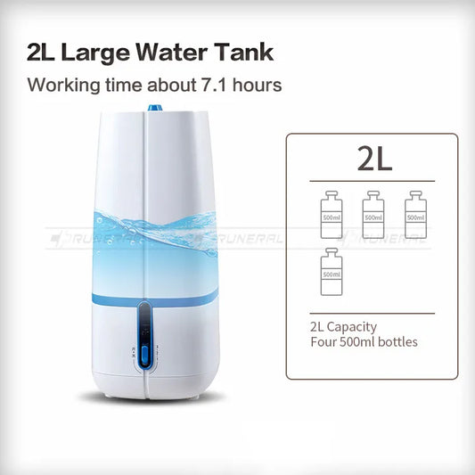 KTX-421523 Desktop Ultrasonic Cool Mist Humidifier 2L Capacity for Home and Office Use