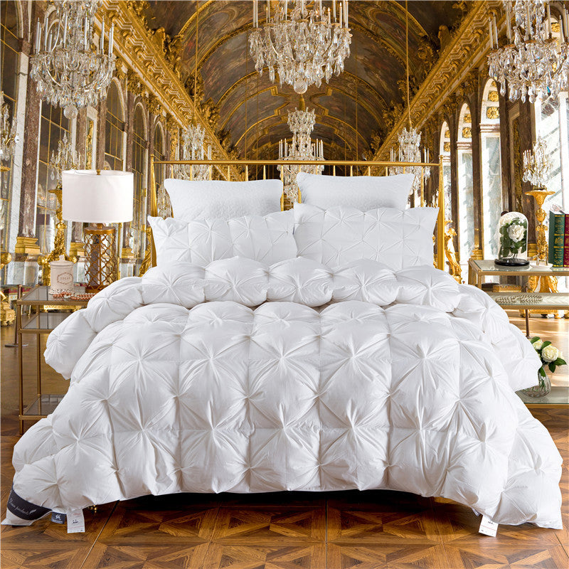 KTX-421651 Luxurious White Goose Down Winter Duvet in Pure Cotton, Elegant Colors Available