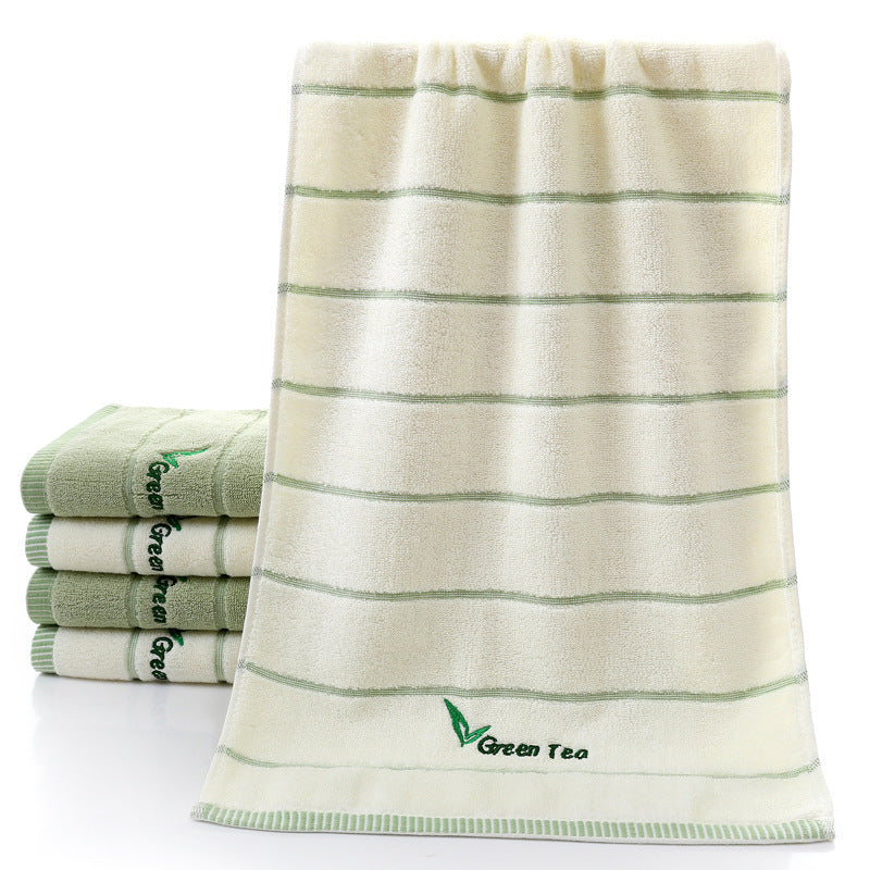 KTX-423059 Soft Pure Cotton Embroidered Face Towel - Quick Absorbency, Ideal for Gym & Travel, 34x74cm