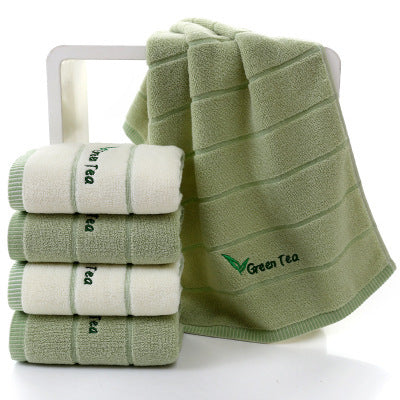 KTX-423059 Soft Pure Cotton Embroidered Face Towel - Quick Absorbency, Ideal for Gym & Travel, 34x74cm