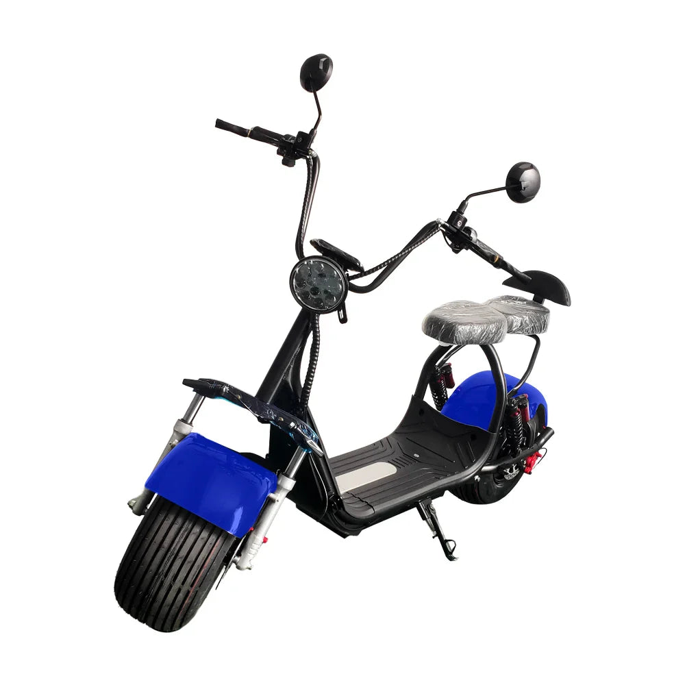 KTX-424979 Electric Two-Wheel Scooter HS2 with Fat Tires and Dual Seats, 2000W Motor, 60V, Max Speed under 40 km/h