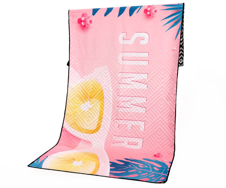 KTX-425363 Superfine Fiber Travel Outdoor Sports Beach Towel - Lightweight 175x75cm, 280g