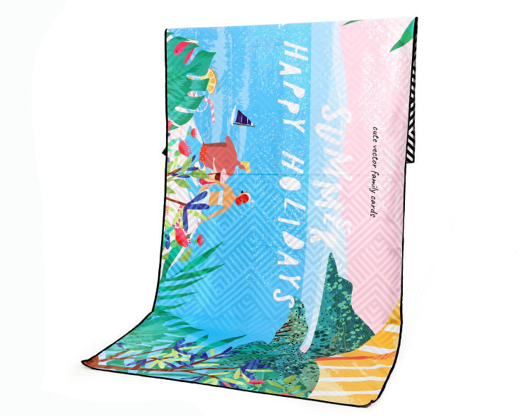 KTX-425363 Superfine Fiber Travel Outdoor Sports Beach Towel - Lightweight 175x75cm, 280g